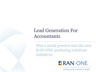 Lead Generation For Accountants