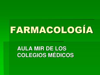 FARMACOLOGÍA