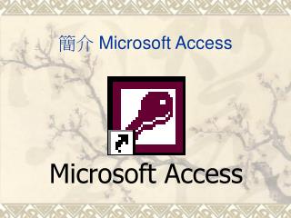 簡介 Microsoft Access