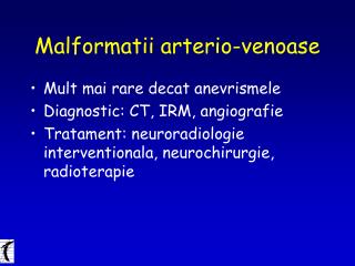 Malformatii arterio-venoase