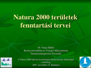Natura 2000 területek fenntartási tervei