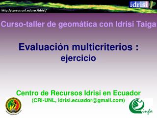 Evaluación multicriterios  : ejercicio