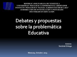 REP Ú BLICA BOLIVARIANA DE VENEZUELA UNIVERSIDAD PEDAG Ó GICA EXPERIMENTAL LIBERTADOR