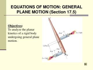 EQUATIONS OF MOTION: GENERAL PLANE MOTION (Section 17.5)