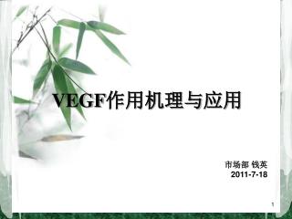 VEGF 作用机理与 应用