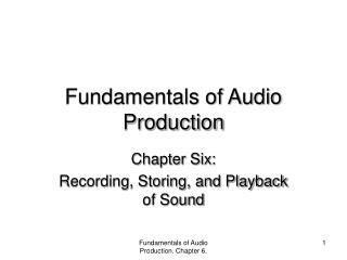 Fundamentals of Audio Production