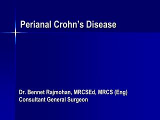 Perianal Crohn’s Disease