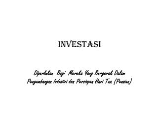 INVESTASI