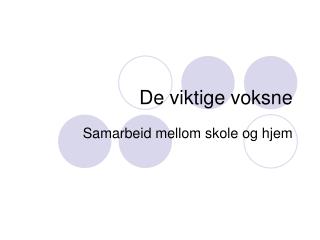 De viktige voksne