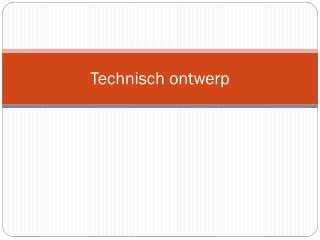 Technisch ontwerp