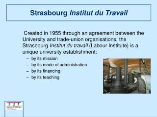 Strasbourg Institut du Travail