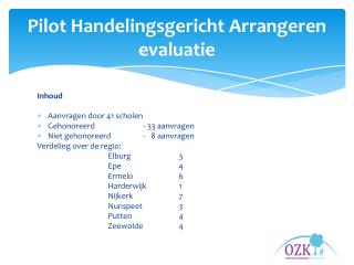 Pilot Handelingsgericht Arrangeren evaluatie