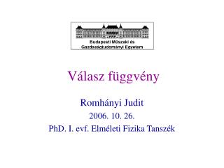 Válasz függvény