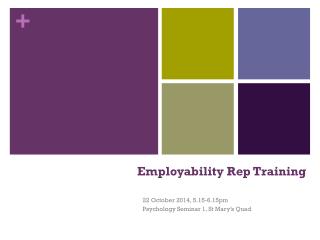 Employability Rep Training