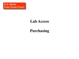 Lab Access Purchasing