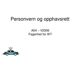 Personvern og opphavsrett