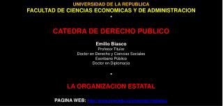 UNIVERSIDAD DE LA REPUBLICA FACULTAD DE CIENCIAS ECONOMICAS Y DE ADMINISTRACION •