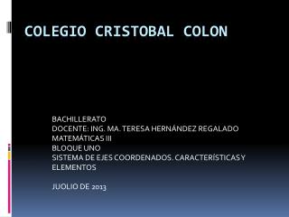 COLEGIO CRISTOBAL COLON