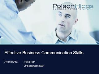 Effective Business Communication Skills