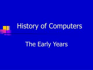 History of Computers