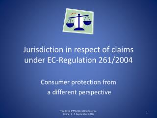 Jurisdiction in respect of claims under EC-Regulation 261/2004