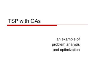 TSP with GAs