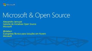 Microsoft &amp; Open Source