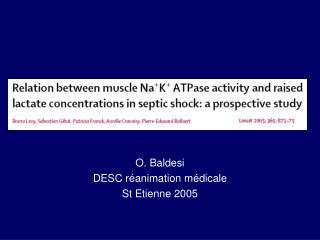 O. Baldesi DESC réanimation médicale St Etienne 2005