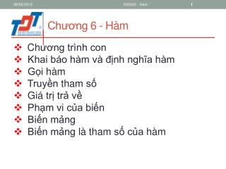 Chương 6 - Hàm