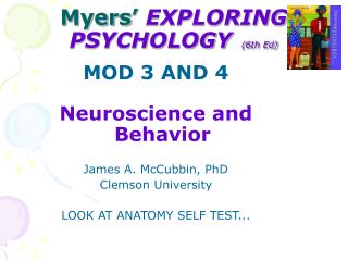 Myers’ EXPLORING PSYCHOLOGY (6th Ed)