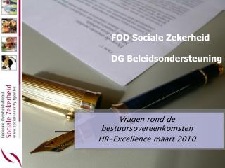 FOD Sociale Zekerheid DG Beleidsondersteuning