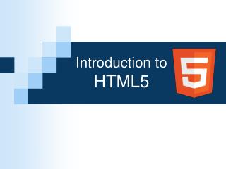 Introduction to HTML5