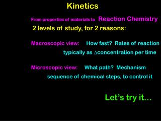 Kinetics