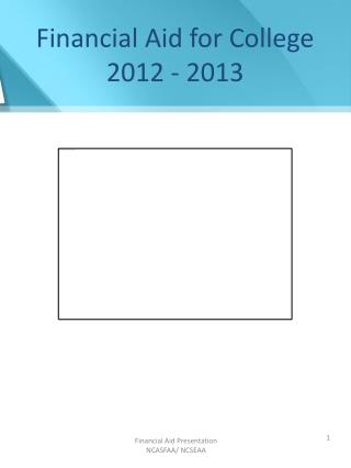 Financial Aid for College 2012 - 2013