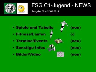 FSG C1-Jugend - NEWS Ausgabe 06 – 12.01.2014