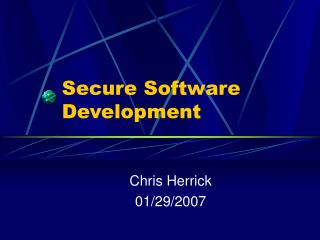 Secure Software Development