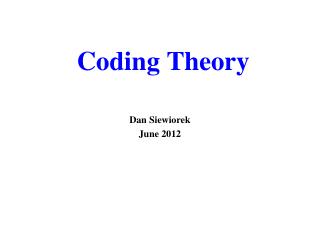 Coding Theory