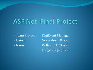 ASP.Net Final Project