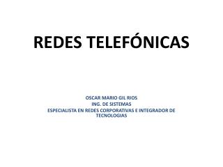 REDES TELEFÓNICAS