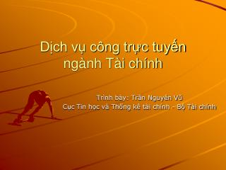 Dịch vụ công trực tuyến ngành Tài chính