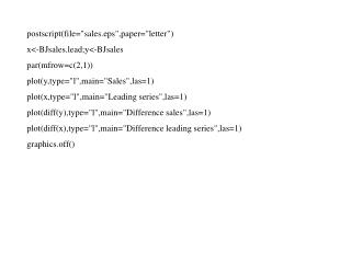 postscript(file=&quot;sales.eps&quot;,paper=&quot;letter&quot;) x&lt;-BJsales.lead;y&lt;-BJsales par(mfrow=c(2,1))