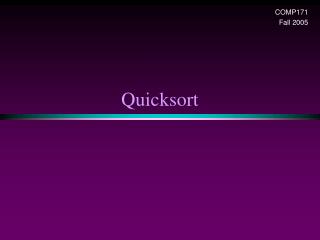 Quicksort