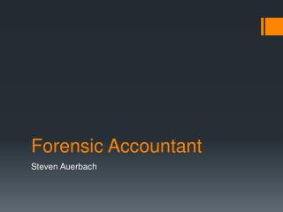 Forensic Accountant