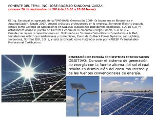 GENERACIÓN DE ENERGÍA CON SISTEMAS FOTOVOLTAICOS