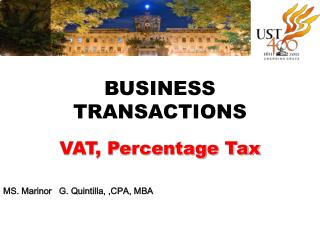 BUSINESS TRANSACTIONS