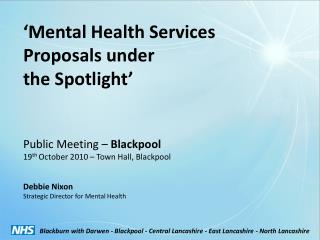 ‘Mental Health Services Proposals under the Spotlight’