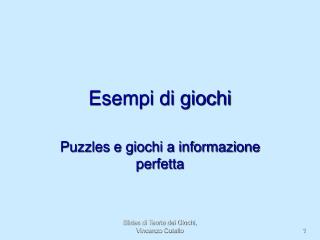 Esempi di giochi