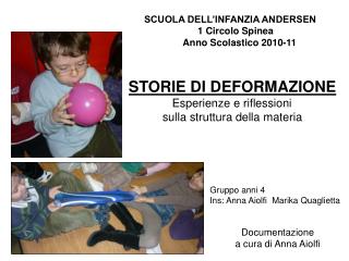 SCUOLA DELL’INFANZIA ANDERSEN 1 Circolo Spinea Anno Scolastico 2010-11