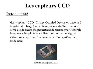 Les capteurs CCD