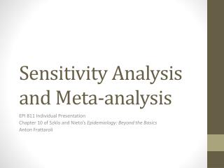 Sensitivity Analysis and Meta-analysis